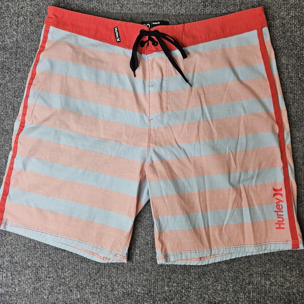 Hurley Mens Boardshorts Size 30 Patriotic Stripe 7 In Inseam Surf Beach Swim